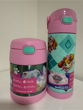 Paw Patrol Stainless Steel Water Bottle & Food Jar Set- Brand New